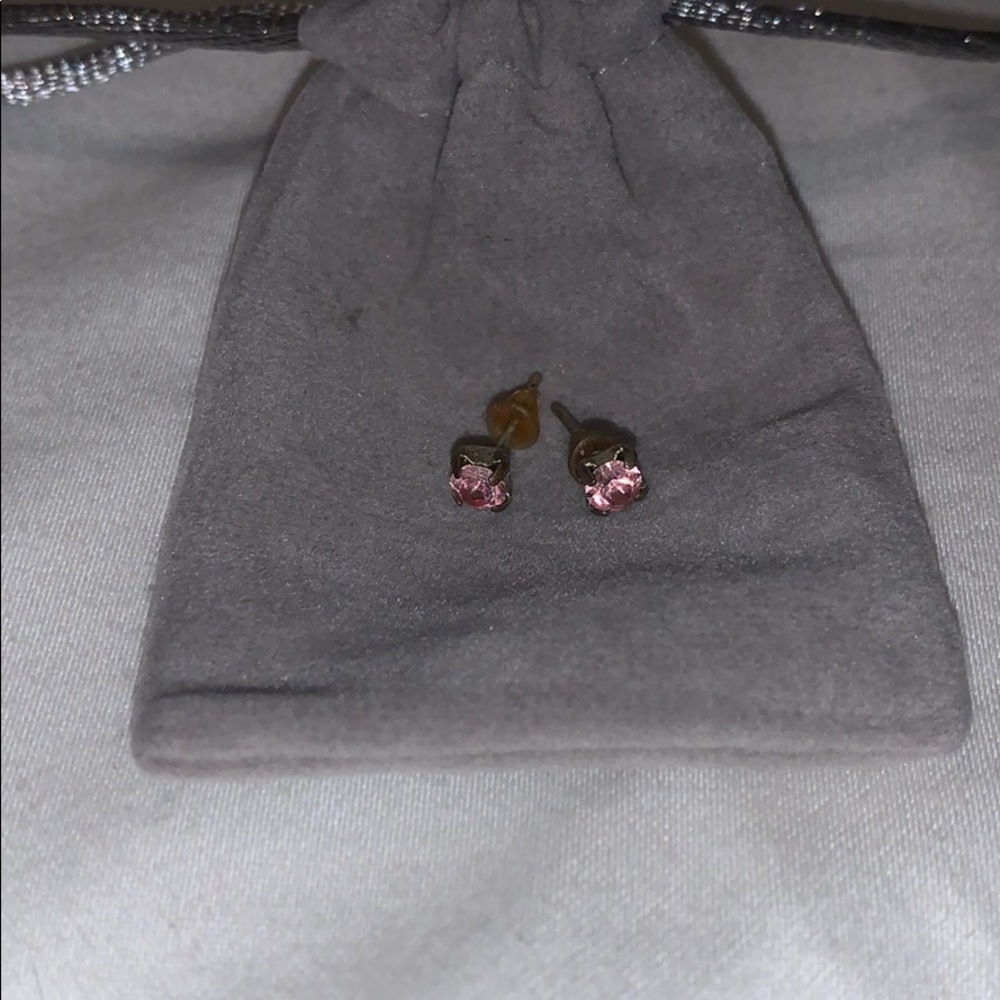 Pink stud earrings!!
